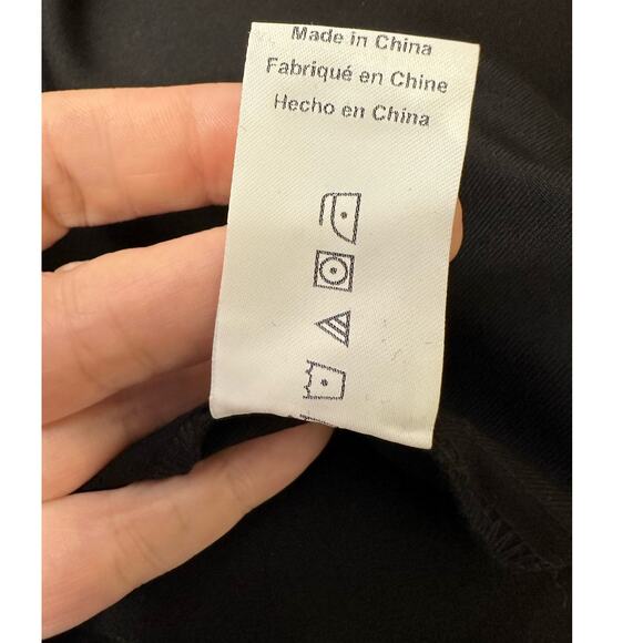 MOFT black long sleeves faux wrap midi dress size Large - Picture 4 of 15